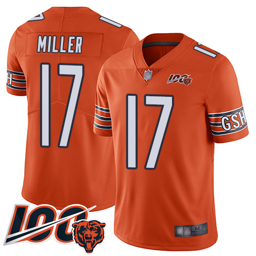 Chicago Bears Limited Orange Men Anthony Miller Alternate Jersey NFL Football 17 100th Season